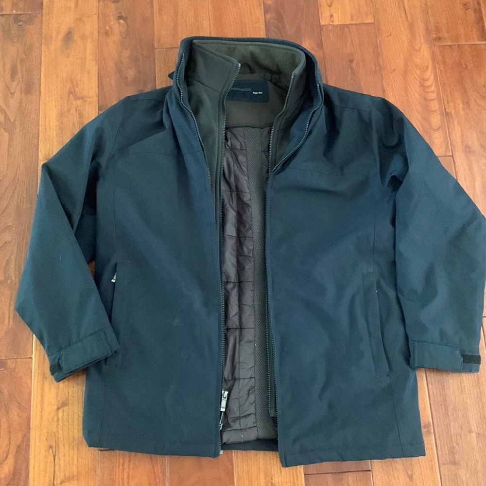 Weatherproof Men's Jacket size M Navy Blue Tech Fleece Quilted Insulated
